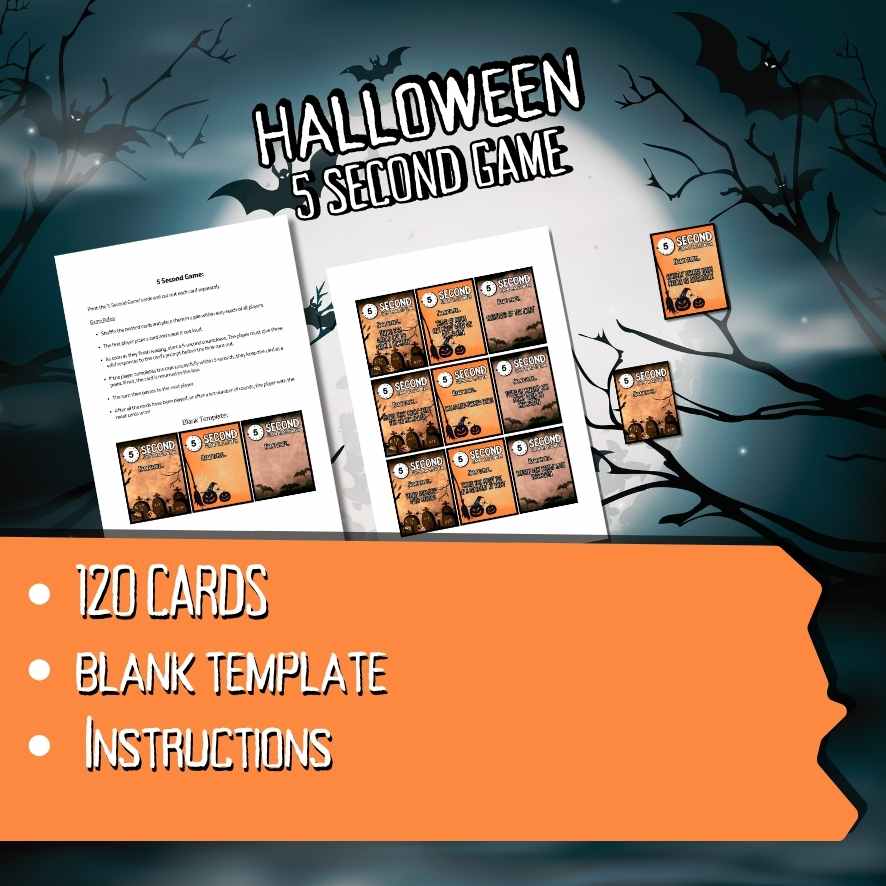 HALLOWEEN 5 SECOND PRINTABLE GAME - Image 5