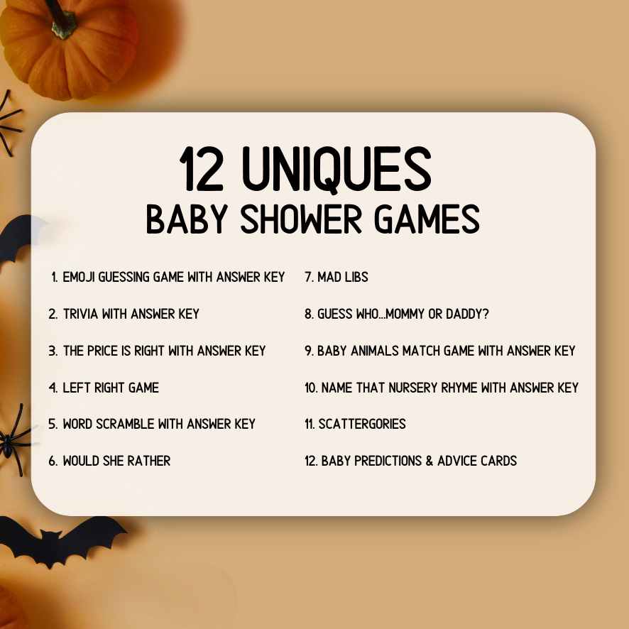 HALLOWEEN BABY SHOWER GAMES BUNDLE - Image 5