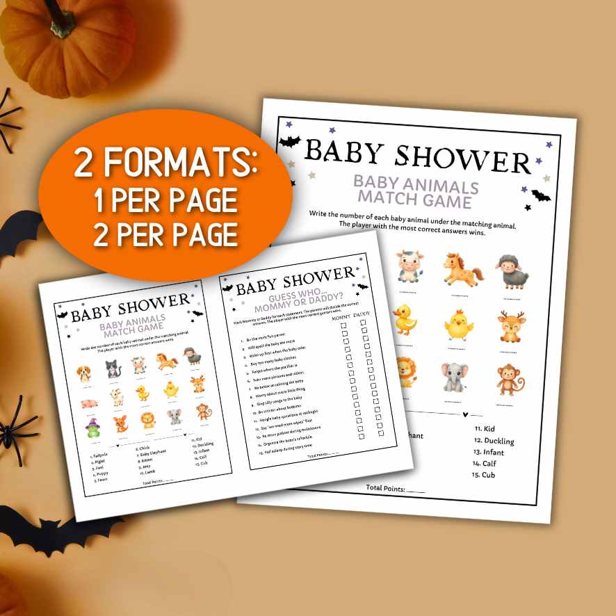 HALLOWEEN BABY SHOWER GAMES BUNDLE - Image 7