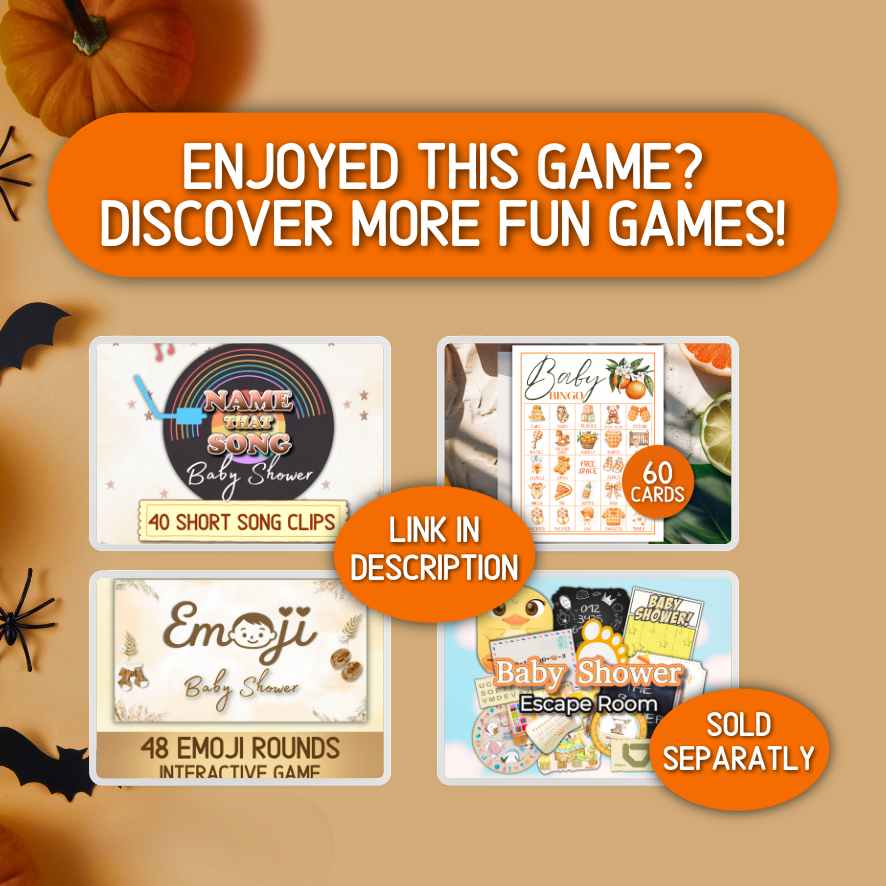 HALLOWEEN BABY SHOWER GAMES BUNDLE - Image 9