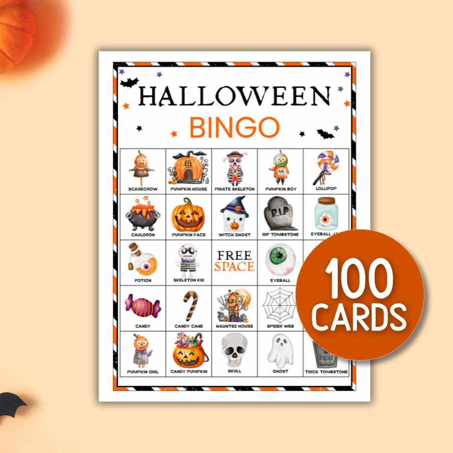 HALLOWEEN BINGO 1OO CARDS PRINTABLE - Image 5
