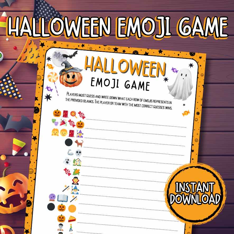 HALLOWEEN EMOJI GAME PRINTABLE