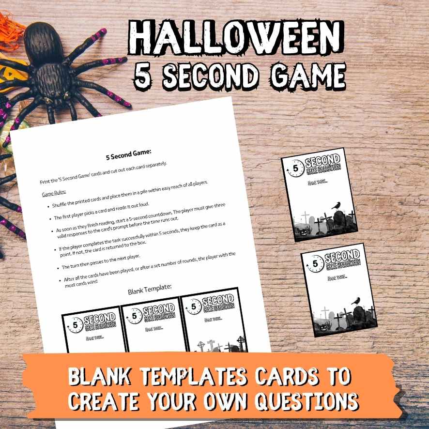 5 SECOND GAME HALLOWEEN PRINTABLE GAME - Image 4