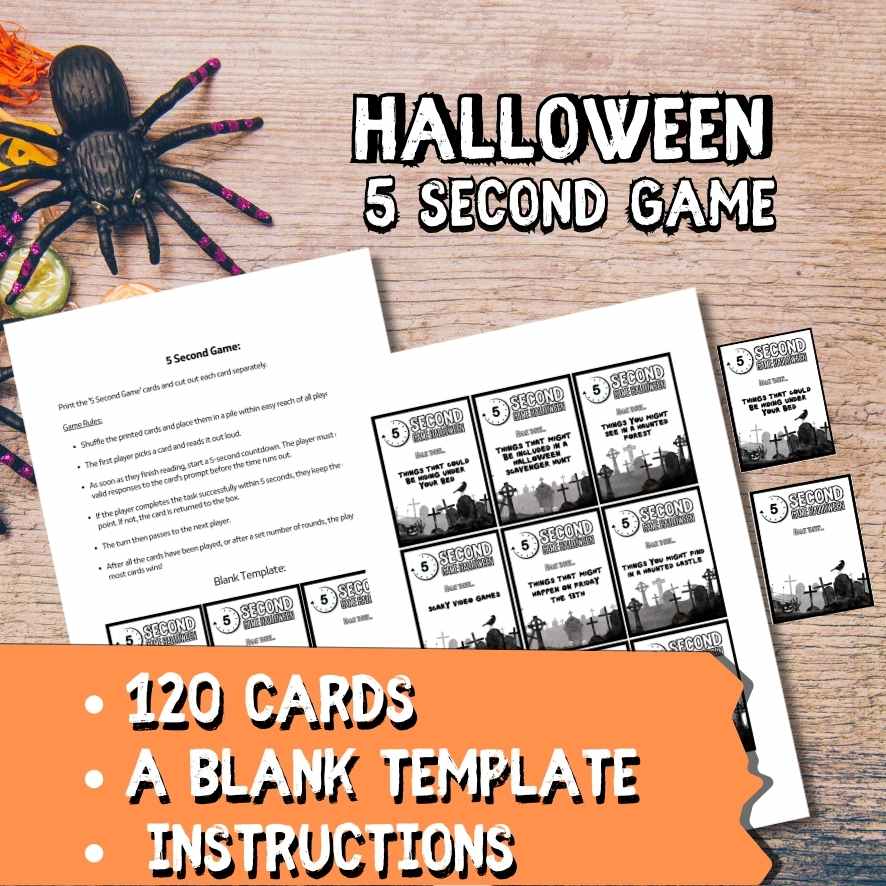 5 SECOND GAME HALLOWEEN PRINTABLE GAME - Image 5