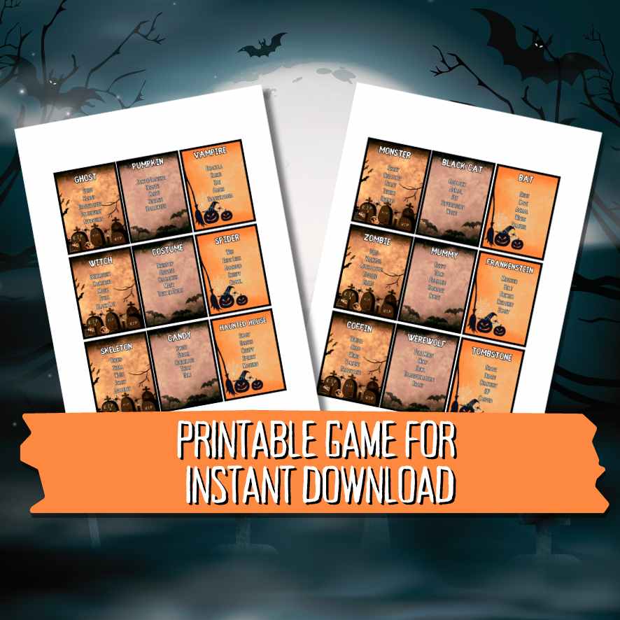 HALLOWEEN FORBIDDEN WORDS GAMES PRINTABLE - Image 3
