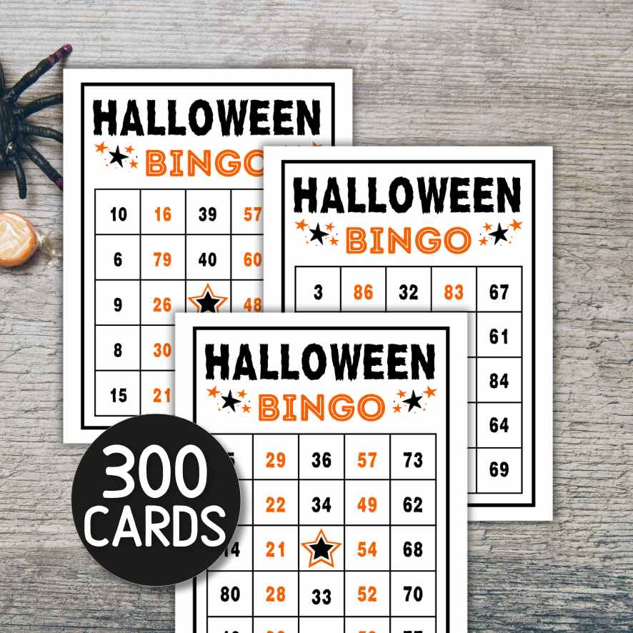 300 BINGO CARDS HALLOWEEN NUMBER - Image 3