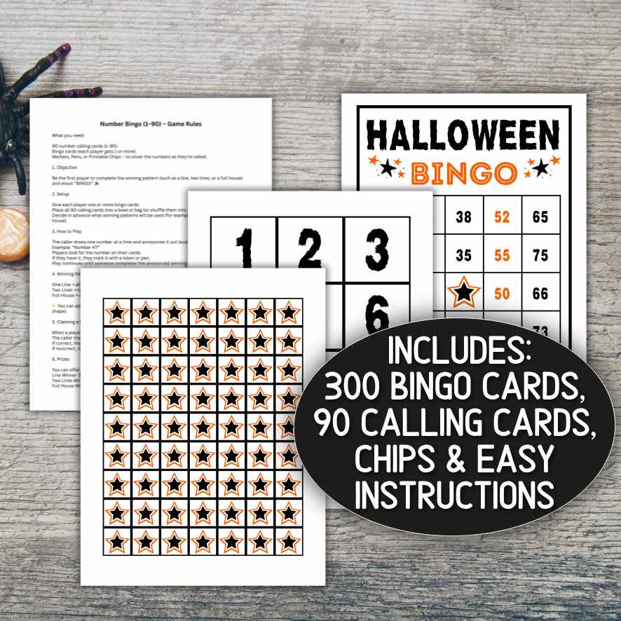300 BINGO CARDS HALLOWEEN NUMBER - Image 7