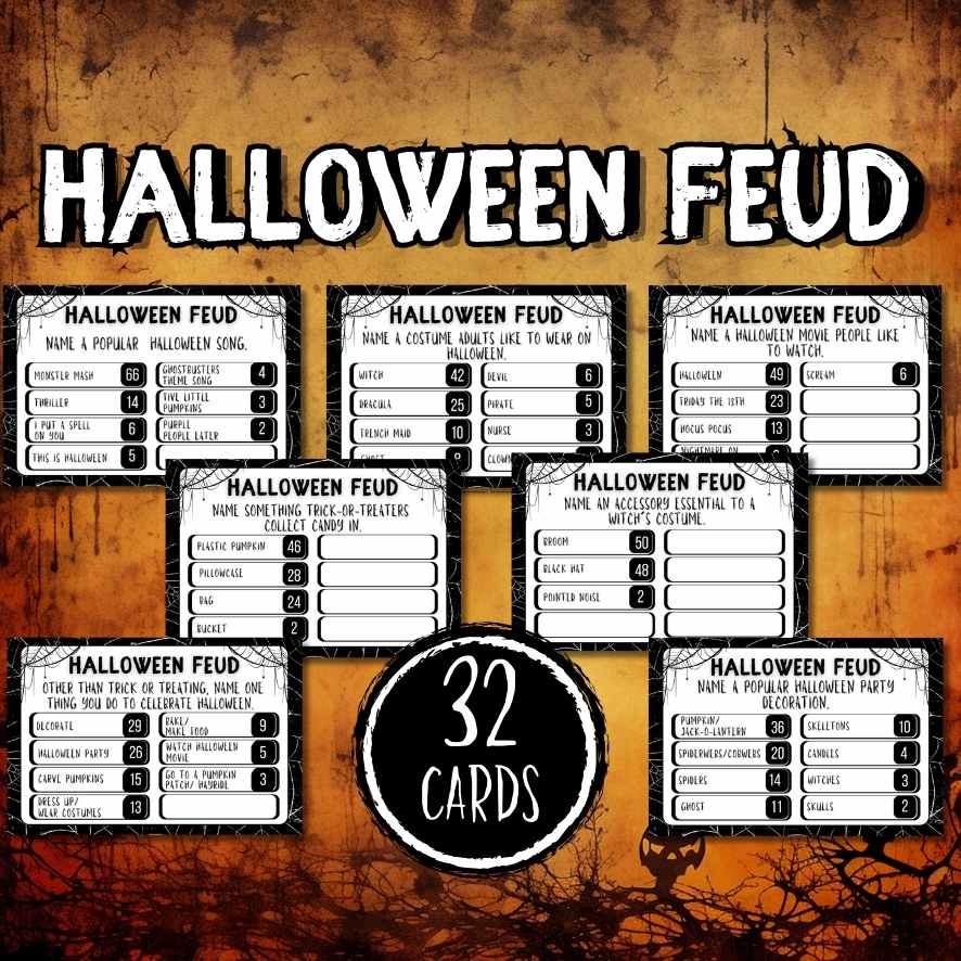HALLOWEEN PARTY FEUD GAME SPIDER