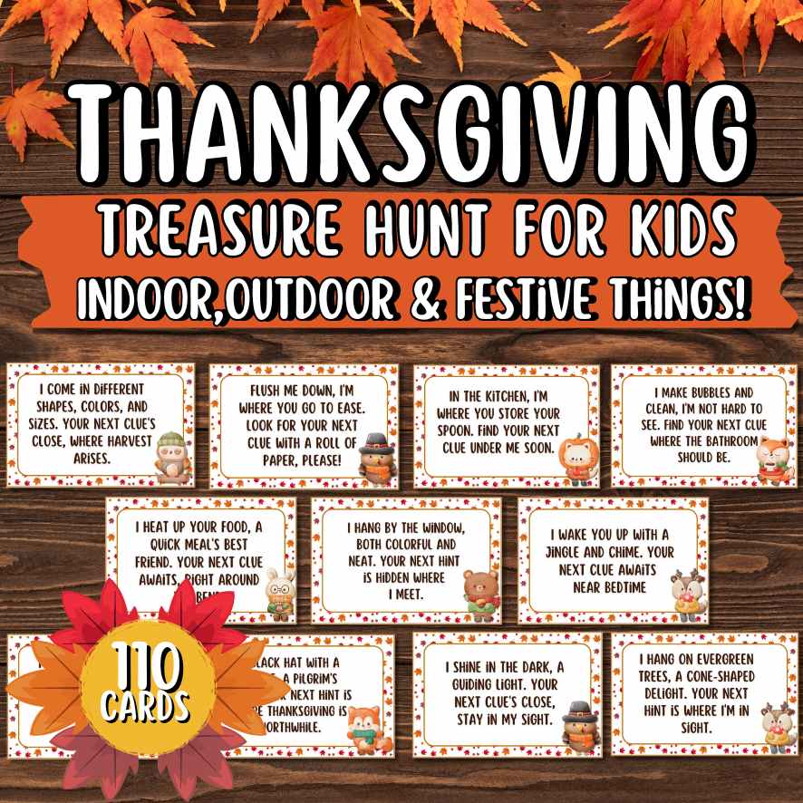 THANKSGIVING SCAVENGER HUNT FOR KIDS