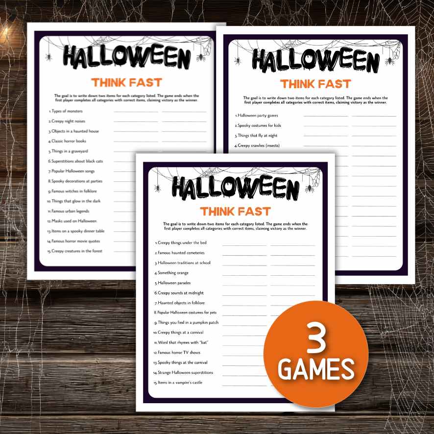 HALLOWEEN THINK FAST GAME - Image 4