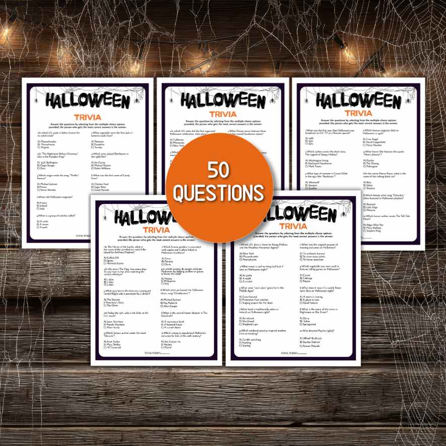 HALLOWEEN TRIVIA GAME PRINTABLE - Image 3