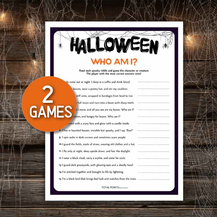 HALLOWEEN WHO AM I? GAME - Image 2