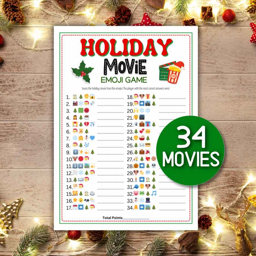 HOLIDAY EMOJI GAME CHRISTMAS MOVIE