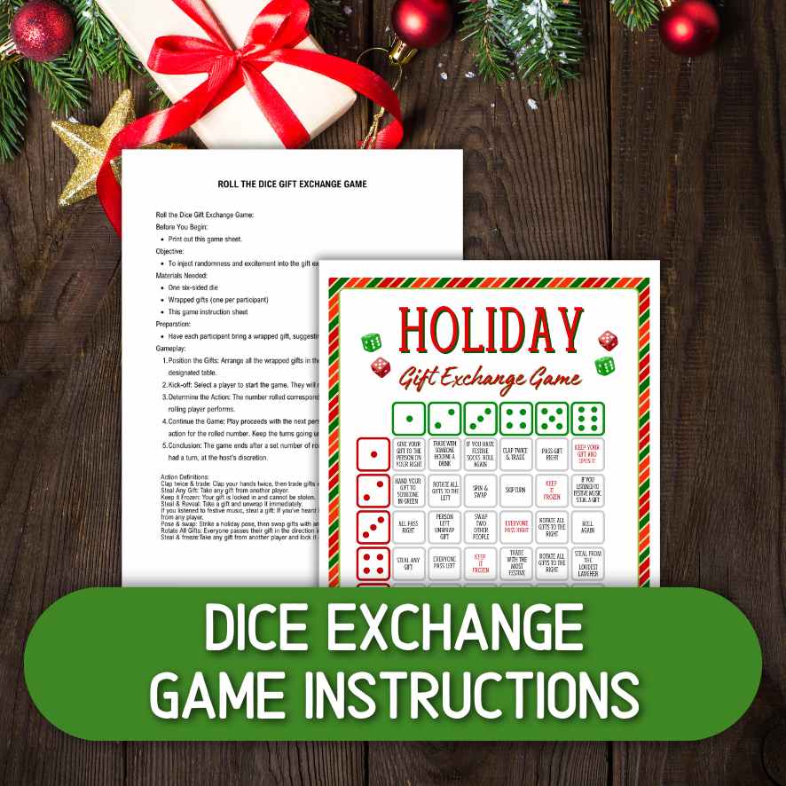HOLIDAY GIFT EXCHANGE PRINTABLE - Image 3