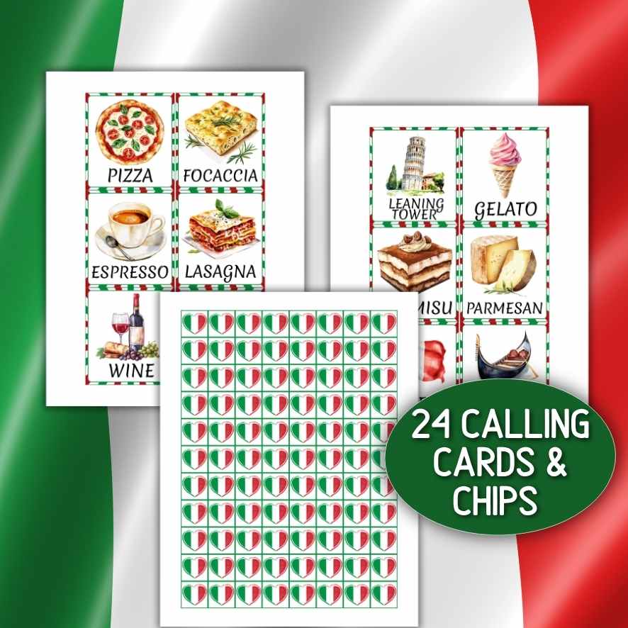 ITALY BINGO GAME PRINTABLE - Image 6