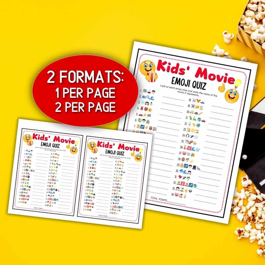 KID´S MOVIE EMOJI QUIZ PRINTABLE - Image 4