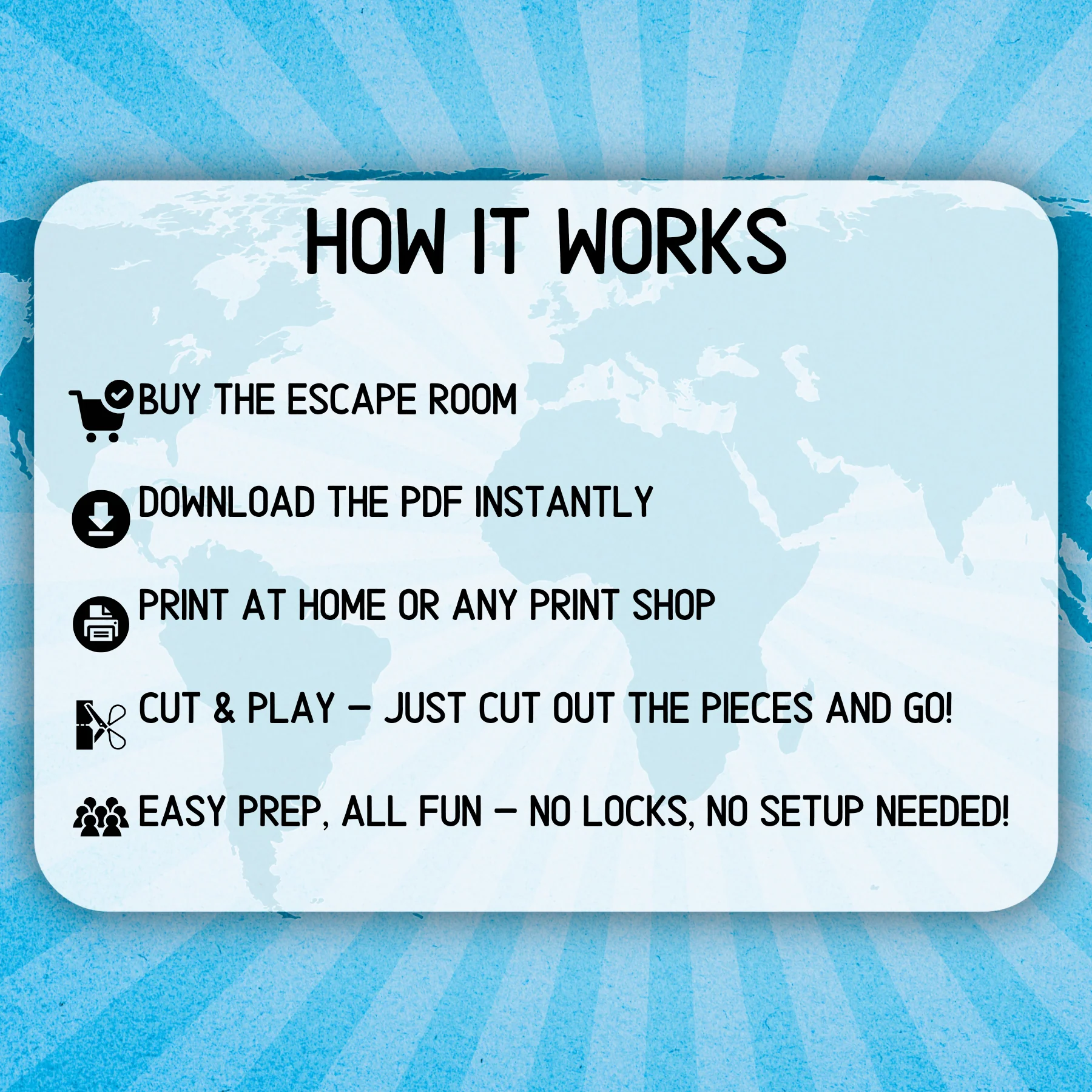 KIDS ESCAPE ROOM  AROUND THE WORLD - PRINT AND PLAY - Image 9