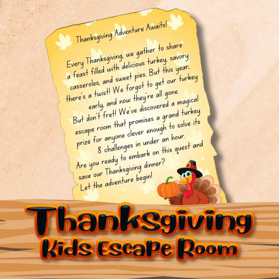 KIDS ESCAPE ROOM THANKSGIVING - PRINT AND PLAY - Image 4