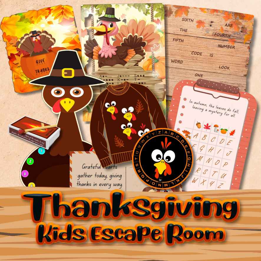 KIDS ESCAPE ROOM THANKSGIVING - PRINT AND PLAY - Image 5