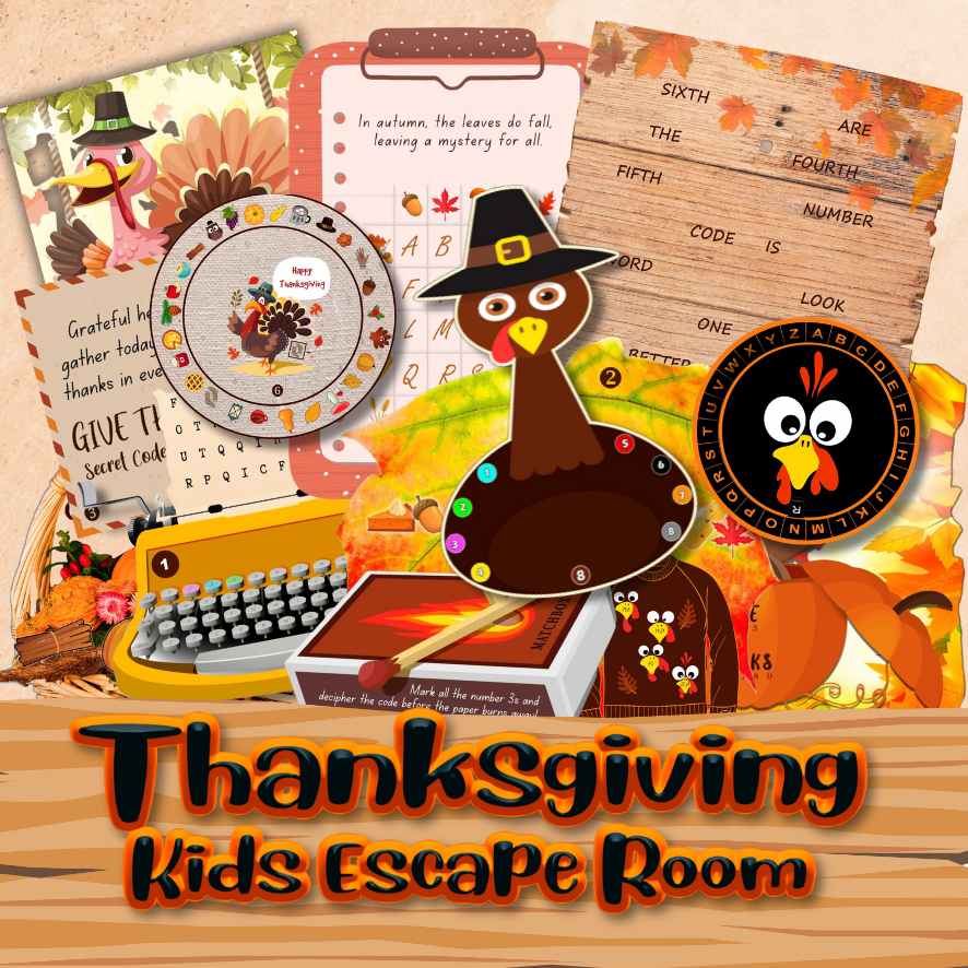 KIDS ESCAPE ROOM THANKSGIVING - PRINT AND PLAY - Image 8