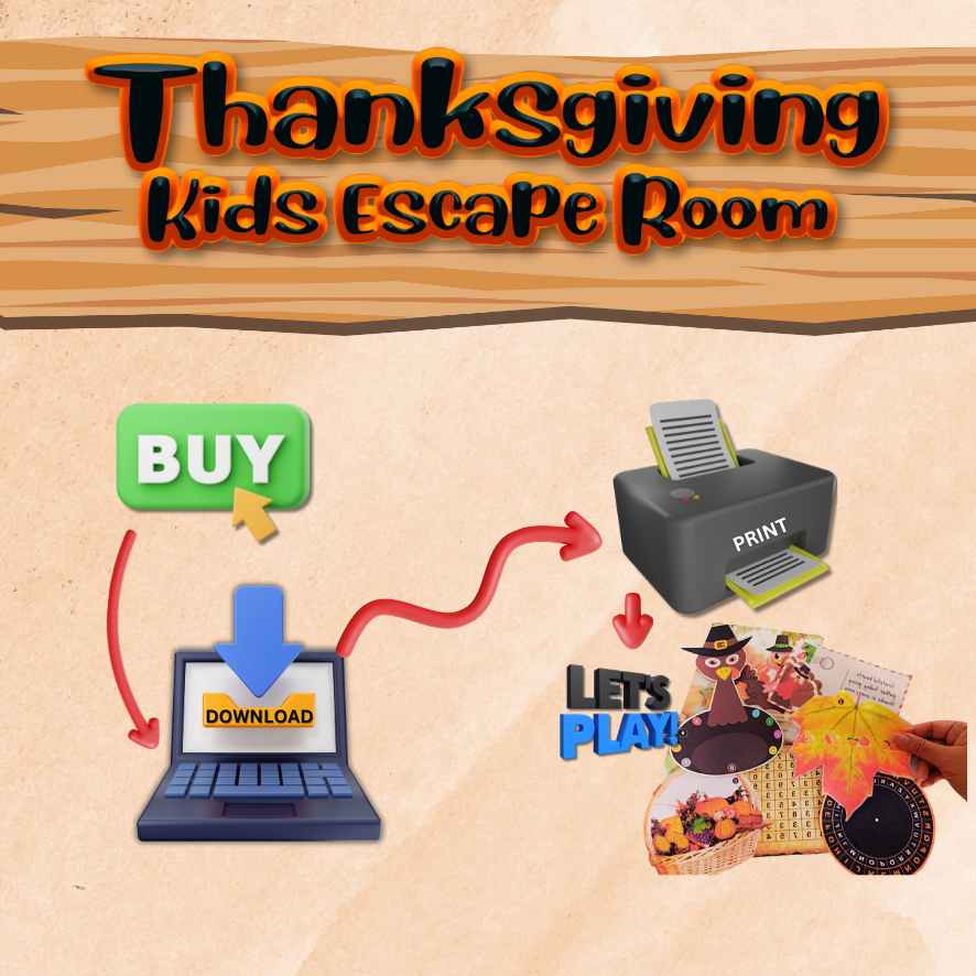 KIDS ESCAPE ROOM THANKSGIVING - PRINT AND PLAY - Image 9