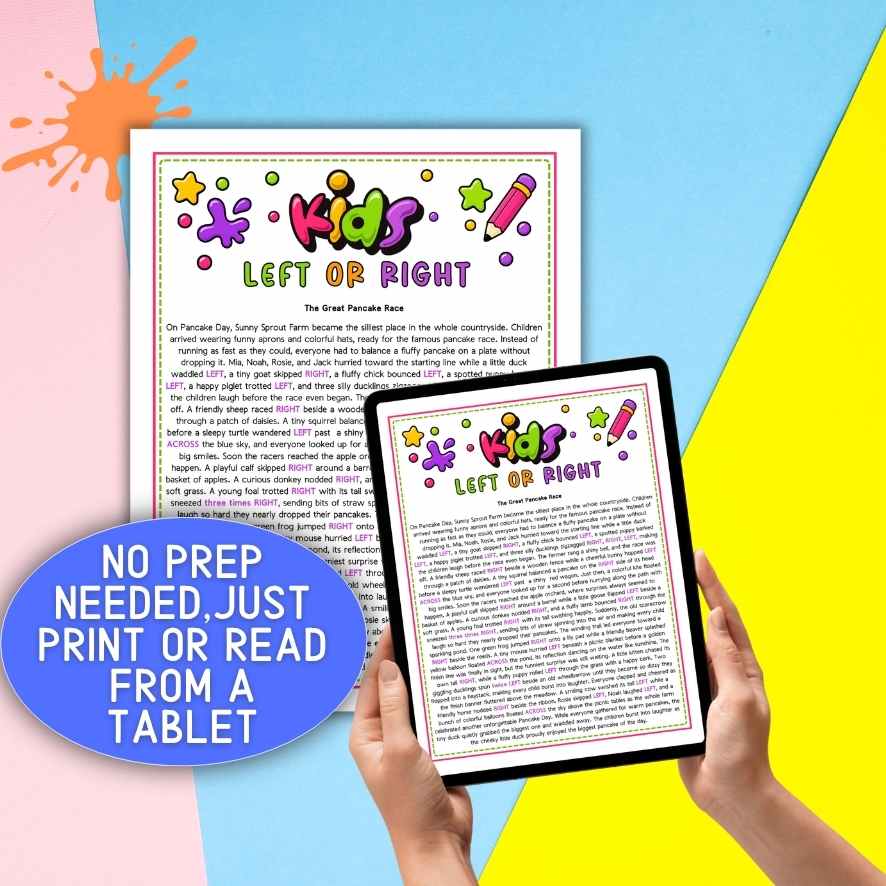 KIDS LEFT RIGHT GAME PRINTABLE - Image 2