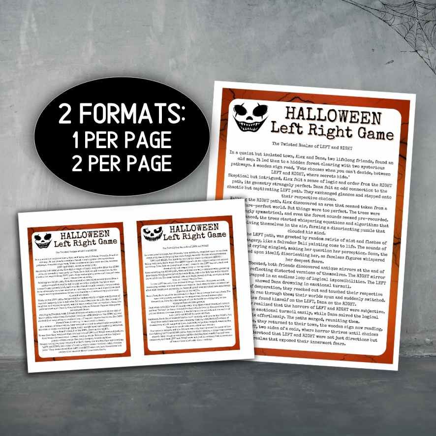 HALLOWEEN LEFT AND RIGHT HORROR PRINTABLE GAME - Image 5