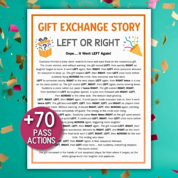 LEFT RIGHT STORY GIFT EXCHANGE
