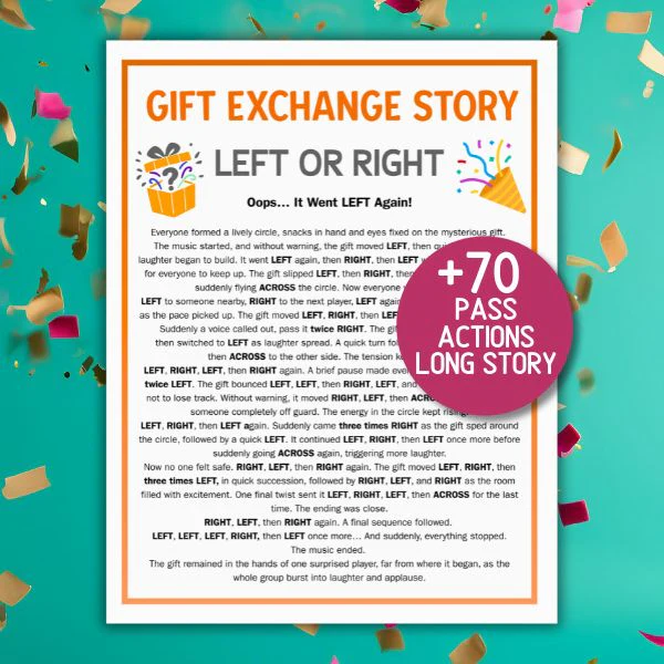 LEFT RIGHT STORY GIFT EXCHANGE - Image 3