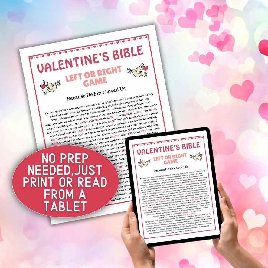 LEFT RIGHT VALENTINES CHRISTIAN GAME - Image 2