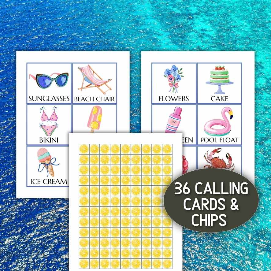 MEDITERRANEAN SUMMER BINGO PRINTABLE GAME - Image 7