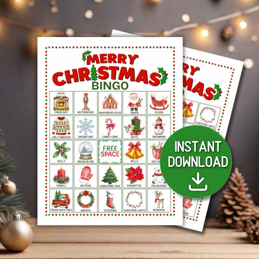 MERRY CHRISTMAS BINGO 50 CARDS - Image 4