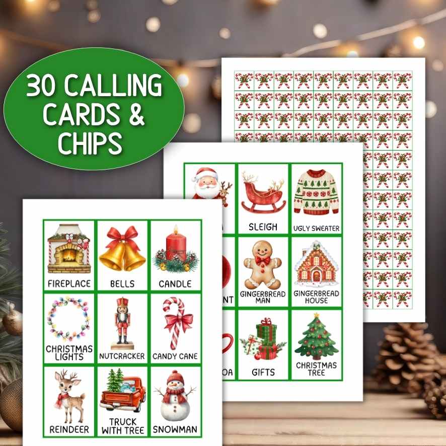 MERRY CHRISTMAS BINGO 50 CARDS - Image 7