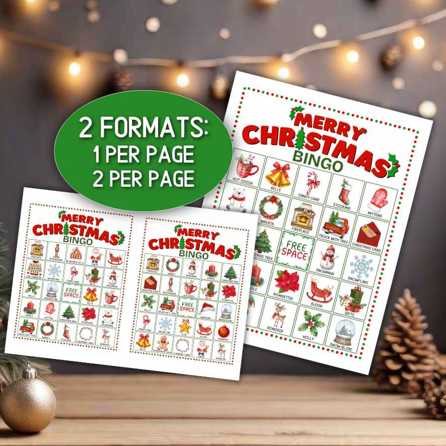 MERRY CHRISTMAS BINGO 50 CARDS - Image 8