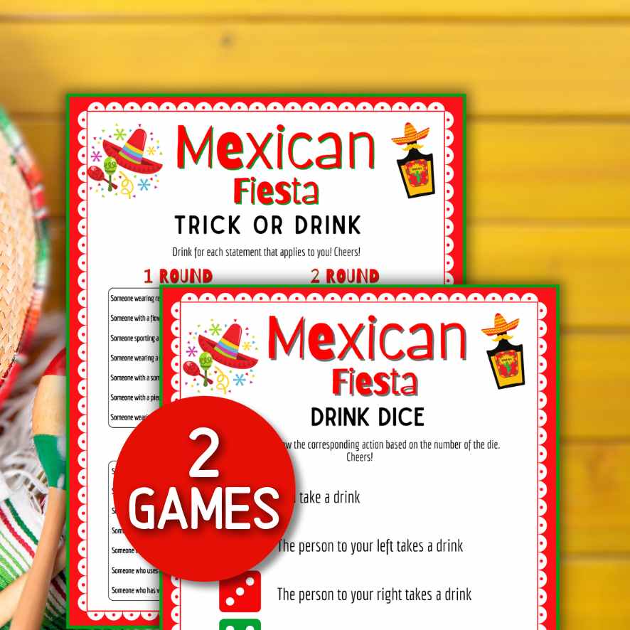 MEXICAN PARTY DRINK GAMES