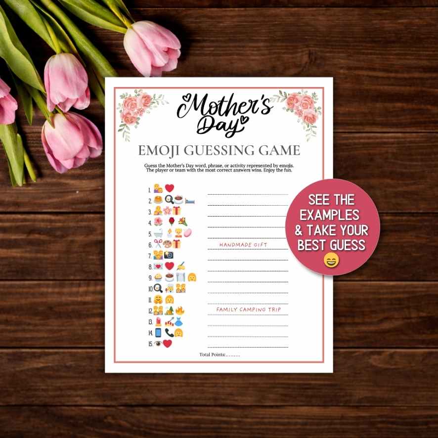 MOTHERS DAY EMOJI GAME PRINTABLE - Image 2