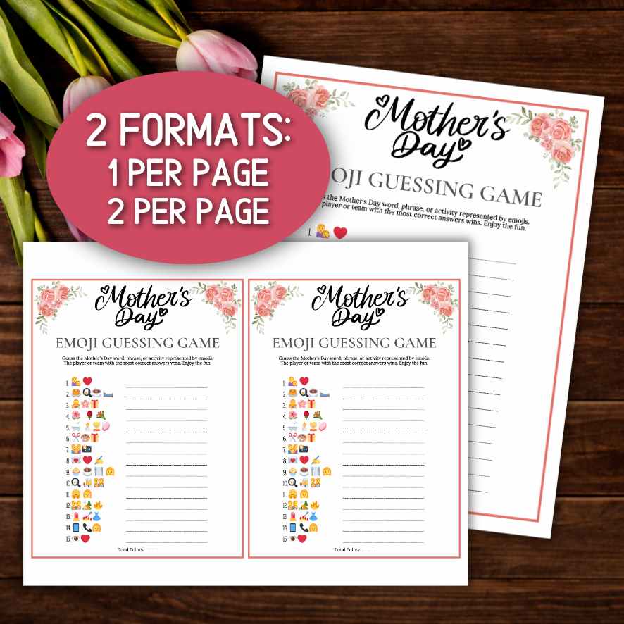 MOTHERS DAY EMOJI GAME PRINTABLE - Image 3