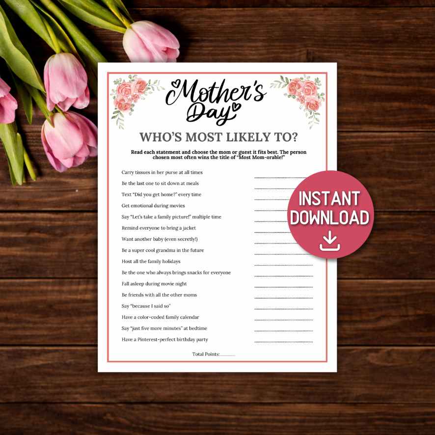 2 GAMES MOTHERS DAY PRINTABLE - Image 2