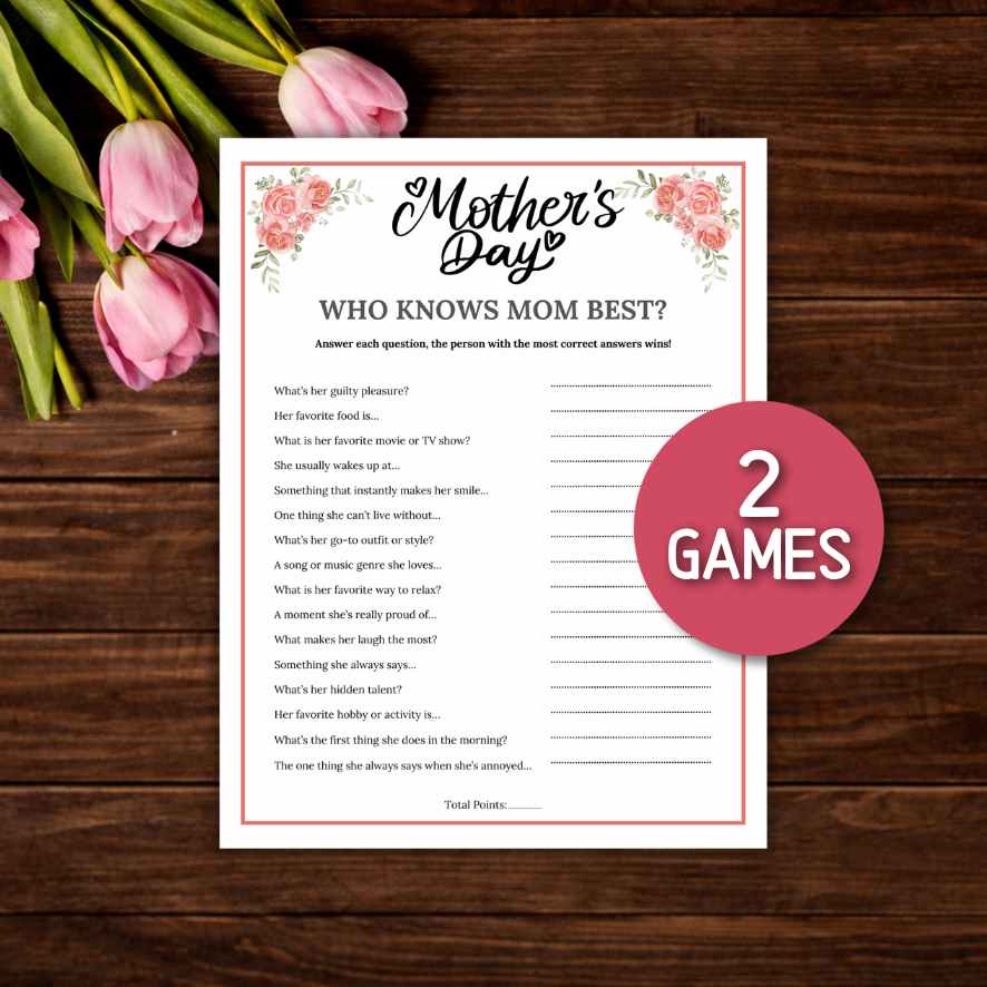 2 GAMES MOTHERS DAY PRINTABLE - Image 3