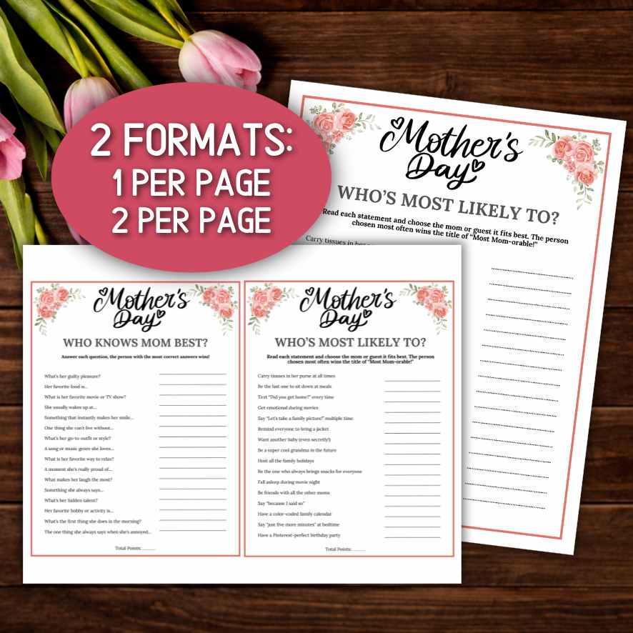 2 GAMES MOTHERS DAY PRINTABLE - Image 4