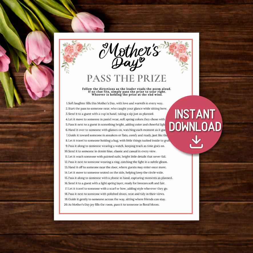 MOTHERS DAY PASS THE PRIZE GAME - Image 2