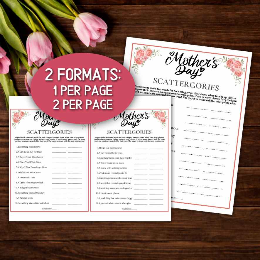 MOTHERS DAY SCATTERGORIES GAME - Image 4