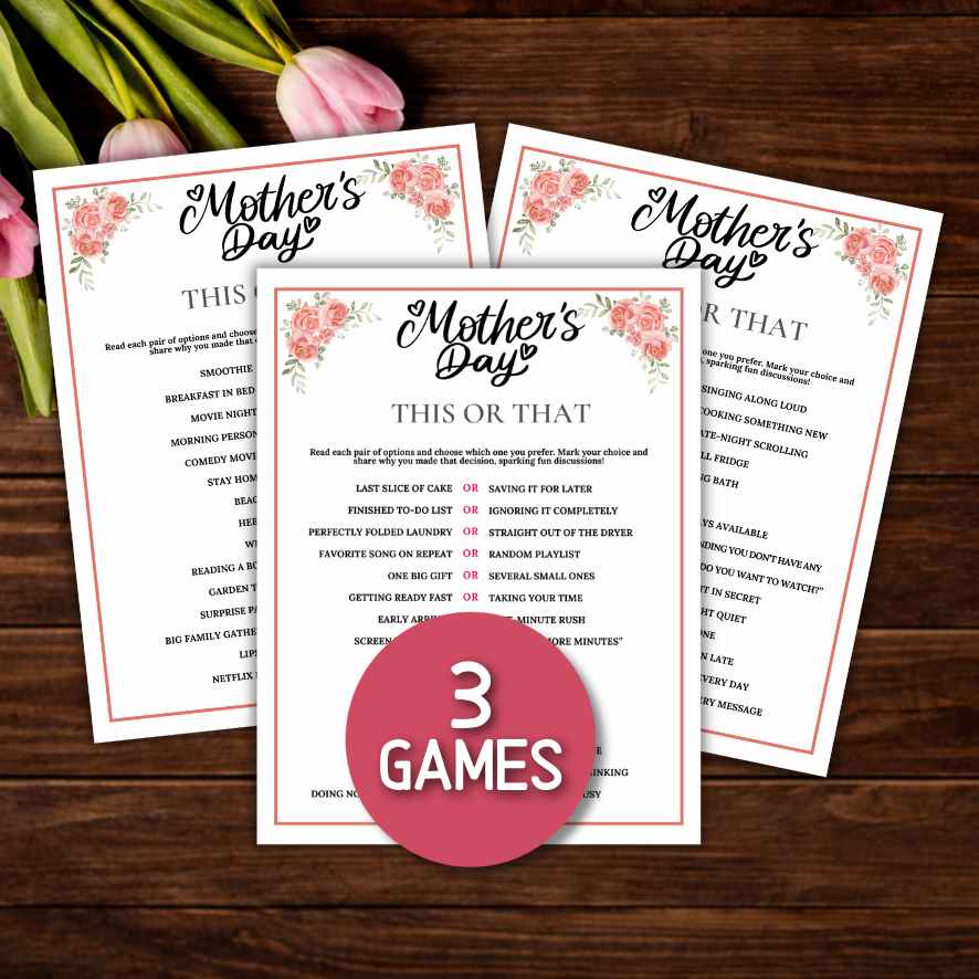 MOTHERS DAY THIS OR THAT GAME