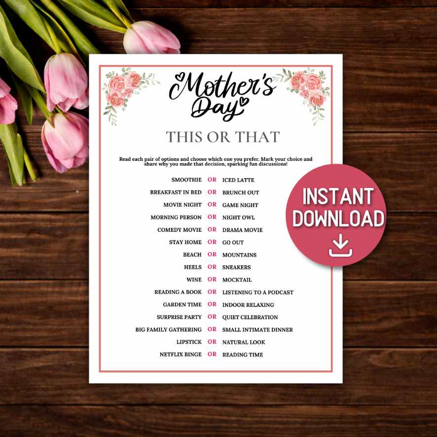 MOTHERS DAY THIS OR THAT GAME - Image 2