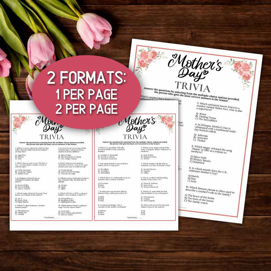 MOTHERS DAY TRIVIA GAME - Image 5