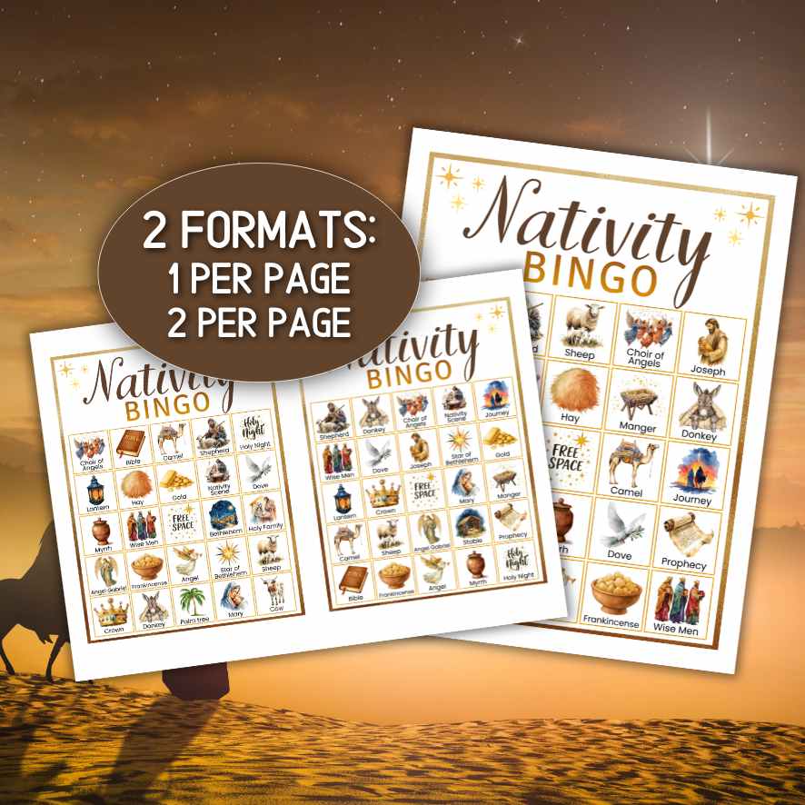 NATIVITY BINGO GAME PRINTABLE 50 CARDS - Image 7