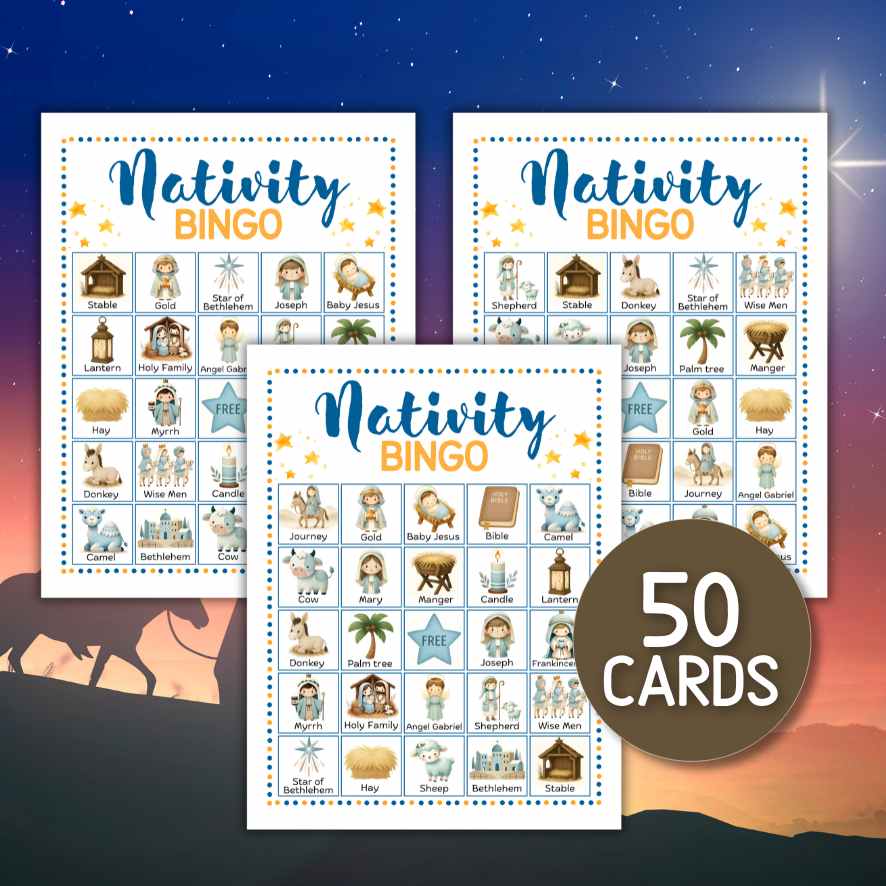 NATIVITY BINGO PRINTABLE 50 CARDS - Image 3