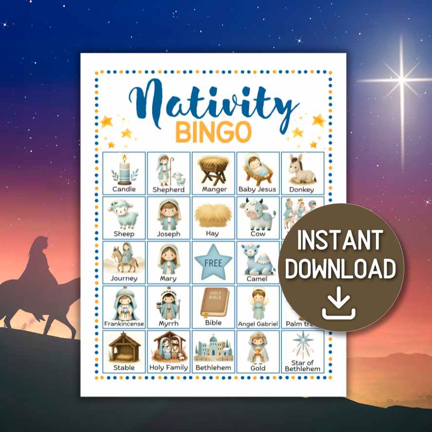 NATIVITY BINGO PRINTABLE 50 CARDS - Image 4