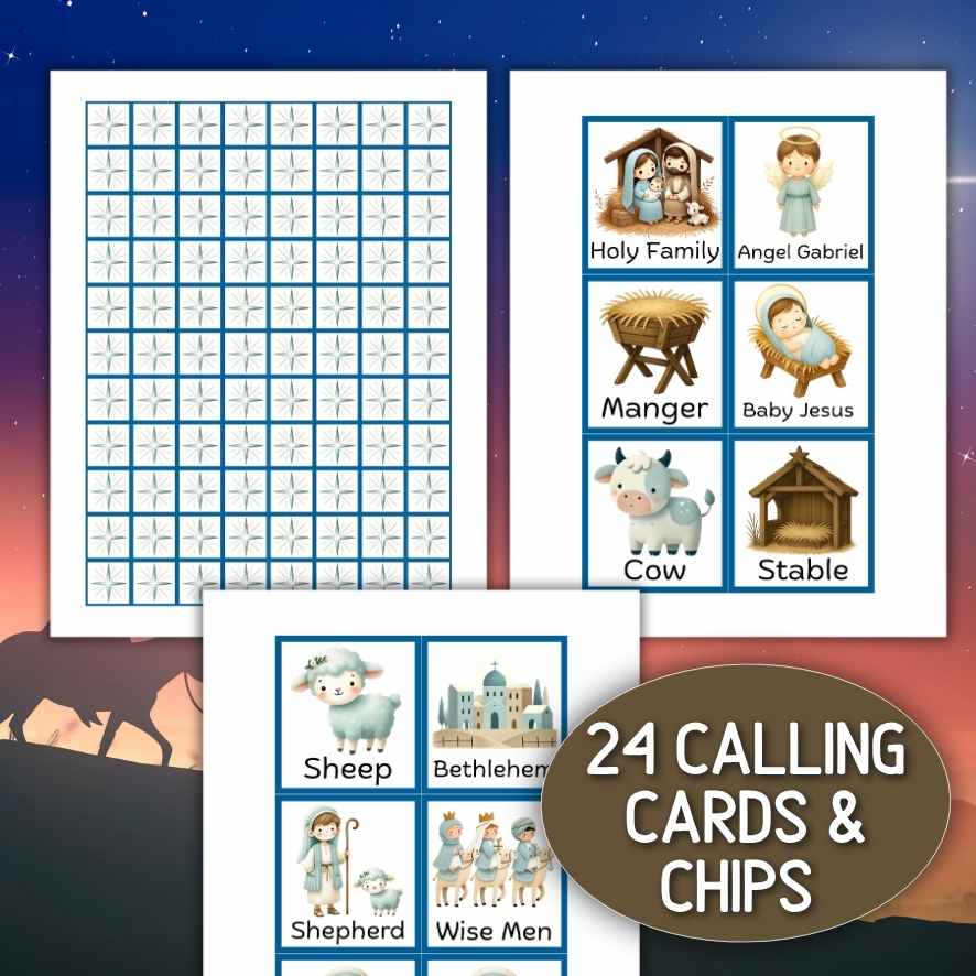 NATIVITY BINGO PRINTABLE 50 CARDS - Image 5