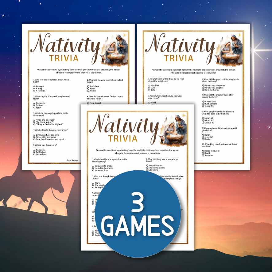 NATIVITY TRIVIA CHRISTMAS GAME - Image 3